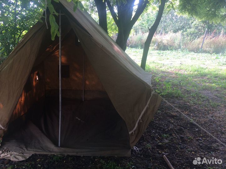 Продам 2х местную палатку СССР, материал брезент