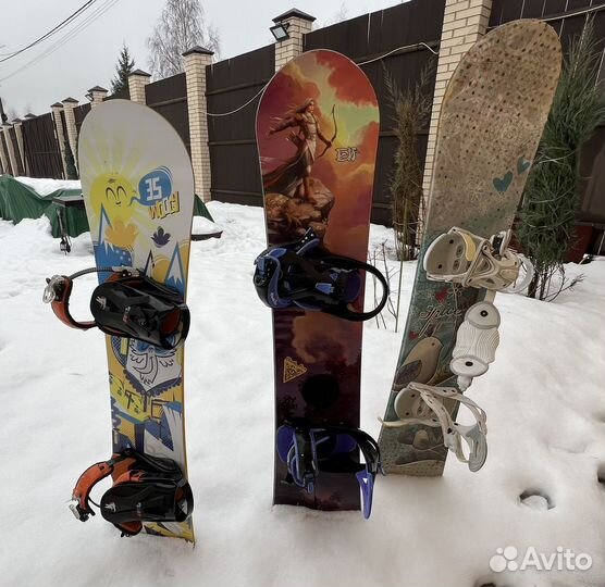 Сноуборд с креплениями