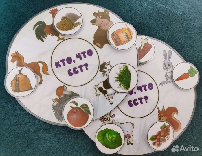 Развивающая игра на липучках 