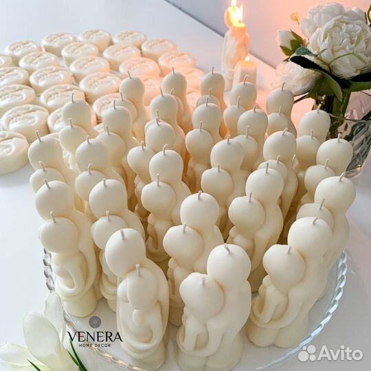 Свечи на свадьбу/подарки гостям/ свечи из воска