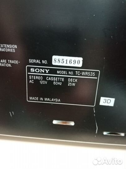Sony TC-WR 535 (запчасти)