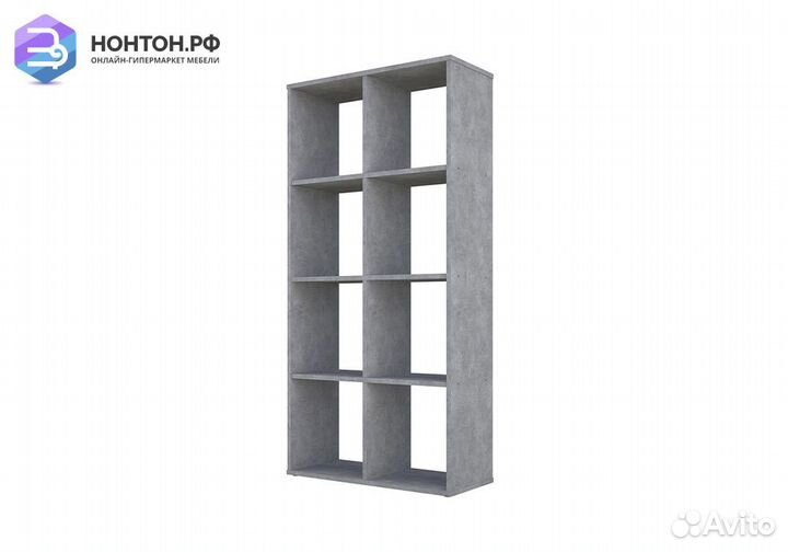 Стеллаж кубический Polini home Smart 8 секций бето