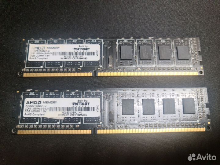 Оперативная память DDR3 4gb(2+2) 1333MHz
