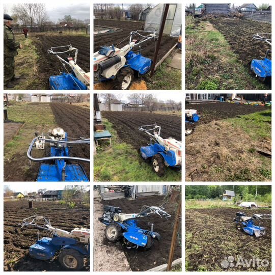 Вспашка земли. Целины с травой