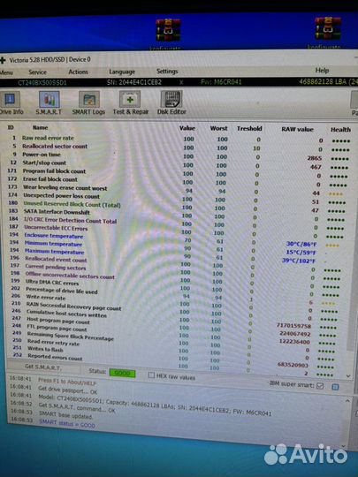 Ssd 240 gb crucial