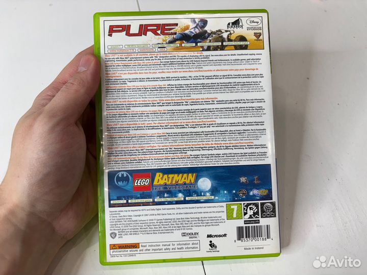Batman + pure xbox 360 диск
