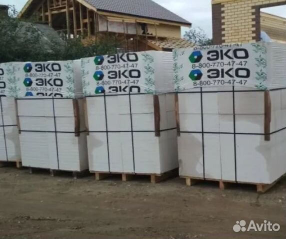 Блок из газобетона эко D500 B3,5 600x50x250