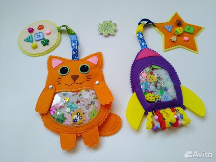 Игрушка искалочка из фетра для детей с 6 месяцев