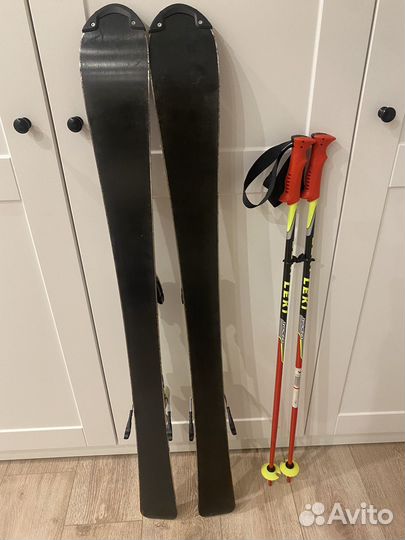 Горные лыжи детские 110 + палки 90