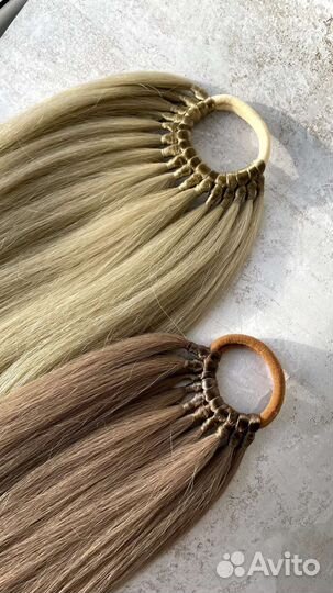 Накладной хвост шиньен на резинке разные оттенки