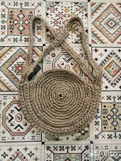 Сумочка джутовая летняя