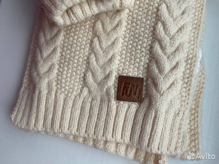 Шапка+шарф+варежки для девочки