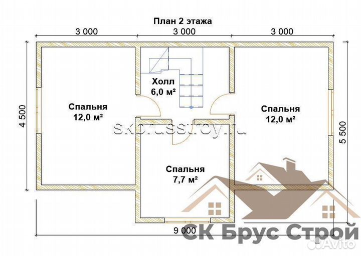 Дом из бруса 6x9 (90м2) Дзержинский