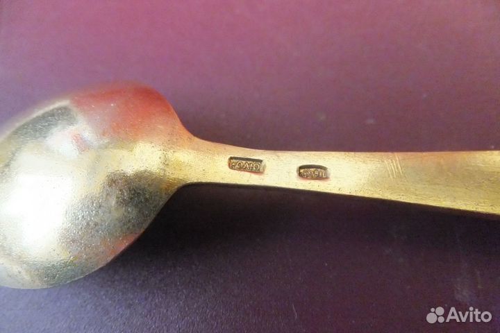 Ложка кофейная. Серебро 916 пр. Серебряная ложка