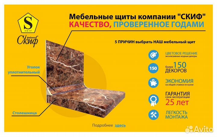 Кухонная стеновая панель 3м и 4,2м