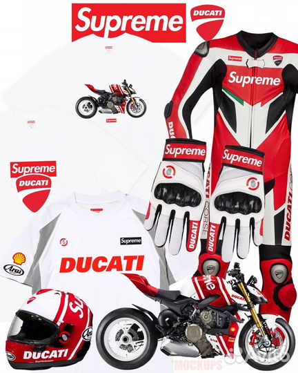 Supreme x Ducati куртка,футболка,штаны