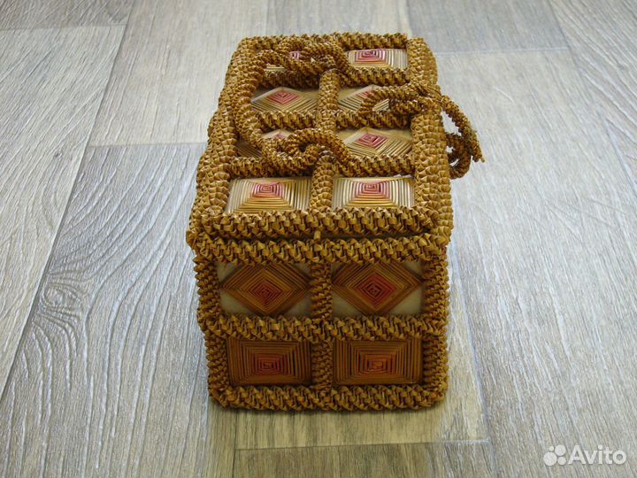 Шкатулка из соломки. СССР