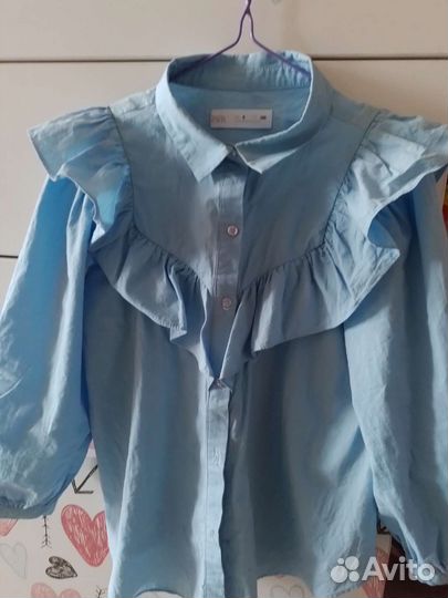 Рубашка zara для девочки 128