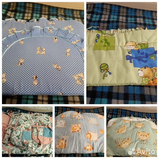 Бортики в кроватку, несколько комплектов