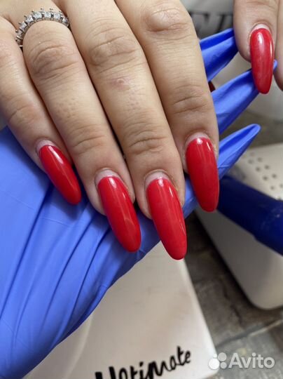 Маникюр покрытие гель лаком наращивание