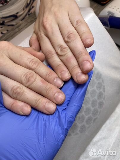 Маникюр покрытие гель лаком наращивание