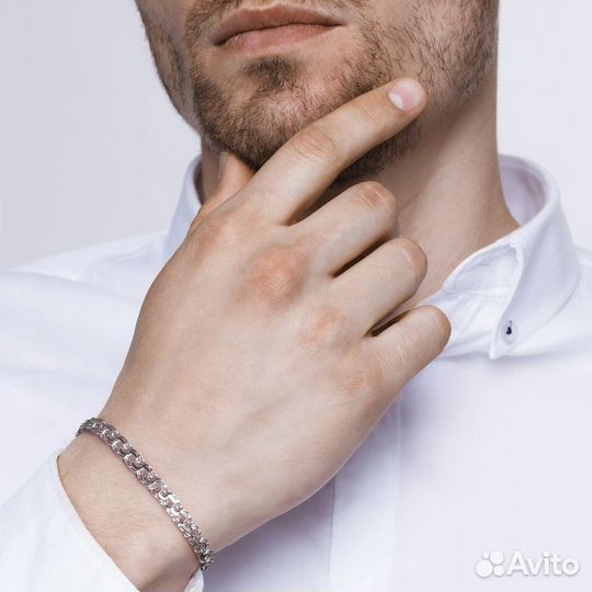 Серебряный браслет бисмарк
