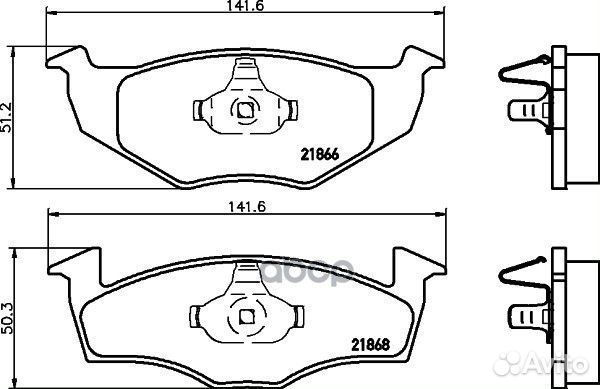 Колодки тормозные передние к-кт '8DB355007-911