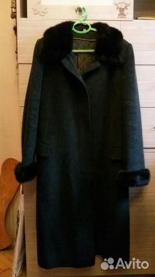 Пальто женское зеленое