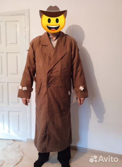 Кожаный плащ (набук)