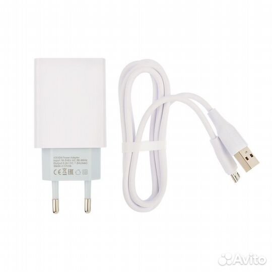 Блок питания vixion L4m 1xUSB 1A+micro USB белый