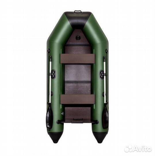 Лодка пвх Аква 2900 Слань-книжка киль зеленый/черн