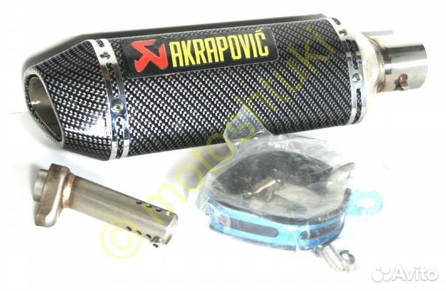 Глушитель Акрапович прямоточный slip-on