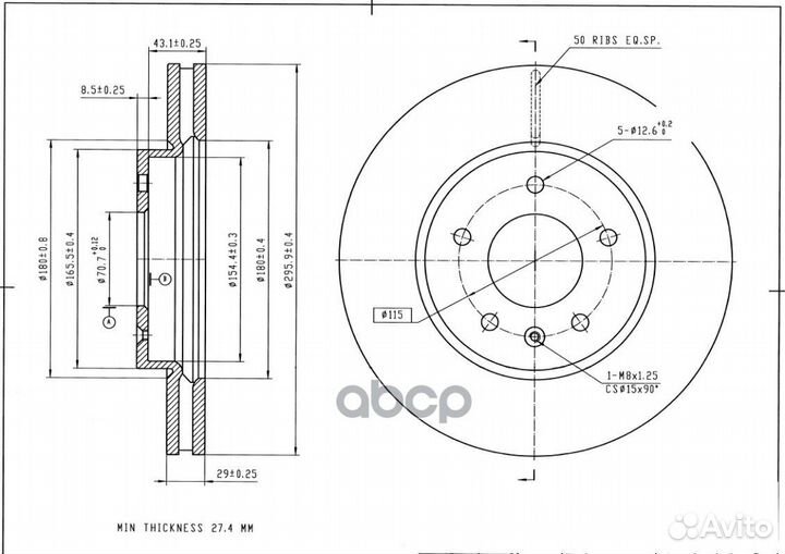 Тормозной диск для chevrolet captiva/opel antar