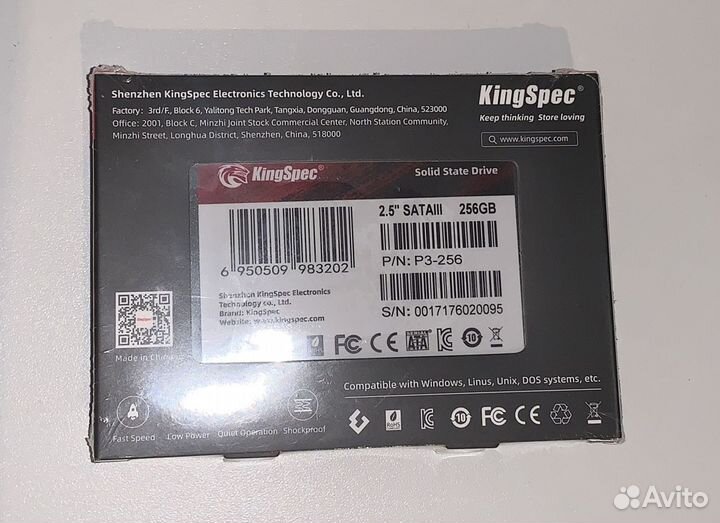 Ssd kingspec 256gb