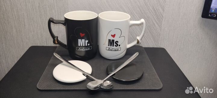 Парные кружки для влюбленных Мистер и Миссис