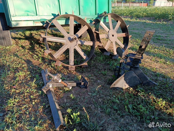 Прицеп для мотоблока Нева + навесное оборудование