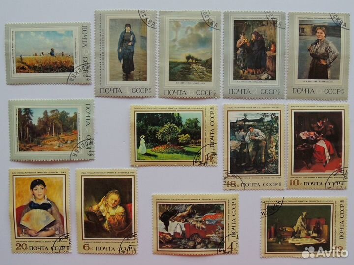 Почтовые марки-Живопись