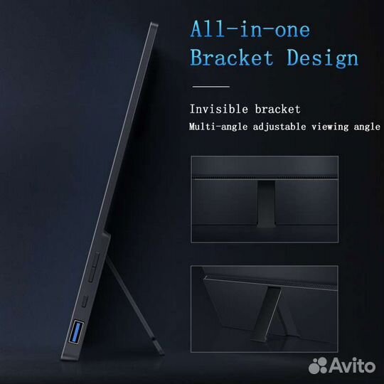 Портативный монитор 15.6 1920x1080p 100% sRGB