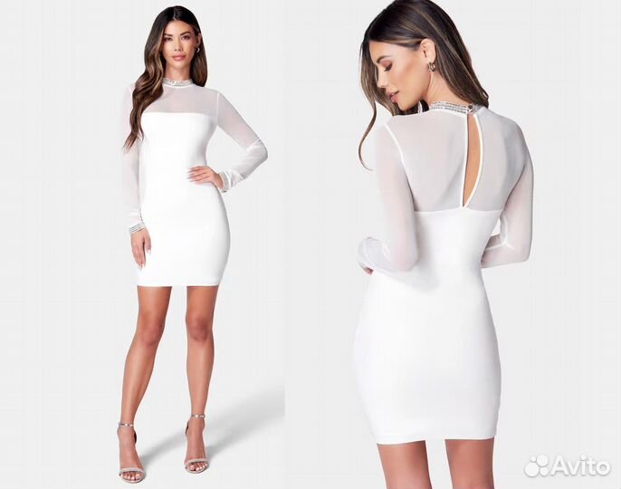 Праздничное платье с кристаллами bebe М