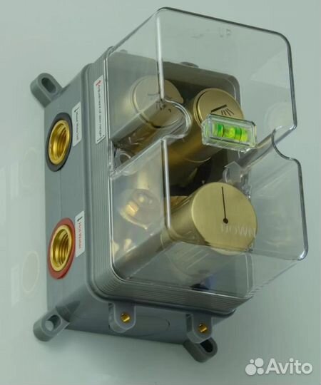 Встроенный смеситель для ванны с термостатом Vieir V25006-3S матовое золото