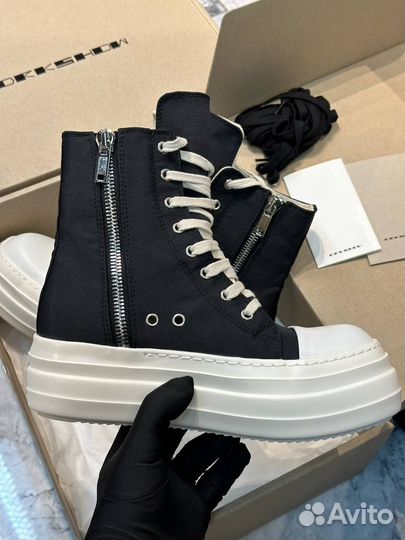 Высокие женские кеды Rick Owens *Премиум