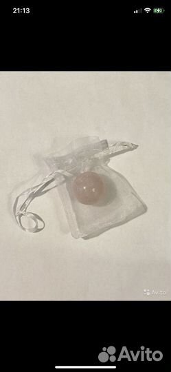 Натуральный розовый кварц