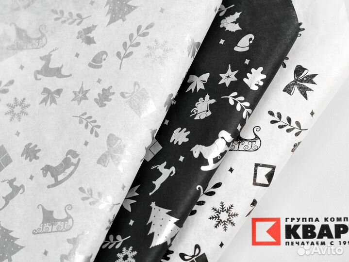 Тишью, печать логотипа на упаковочной бумаге