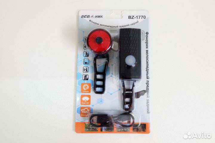 Комплект USB-фонарей Всадник BZ-1770 (пер+зад)