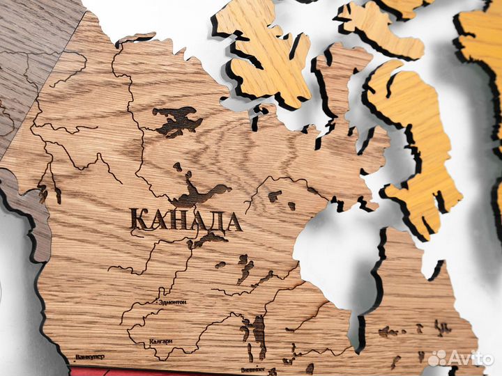 Карта мира из дерева Монтеверде Стерлитамак