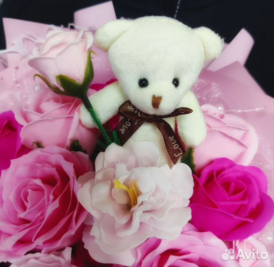 Мыльные розы, букет из мыльных роз