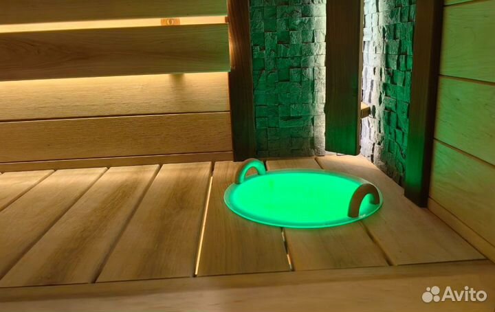 Шайка с подсветкой для бани