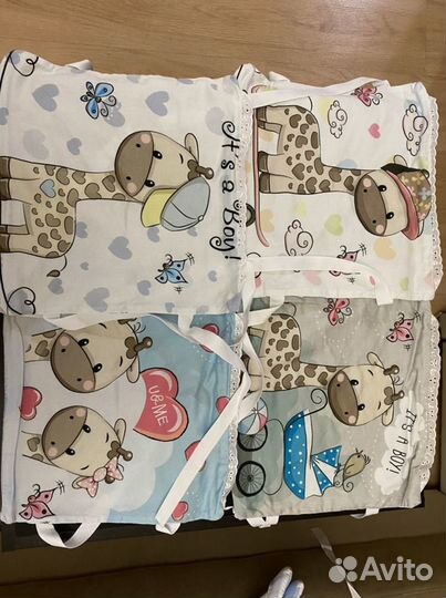 Бортики в детскую кроватку новые