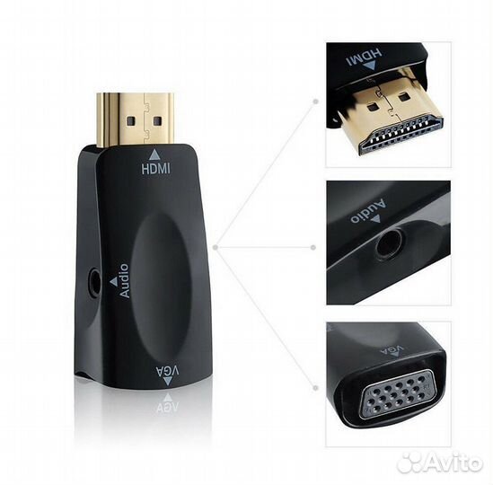Активный переходник Hdmi - VGA с выводом звука