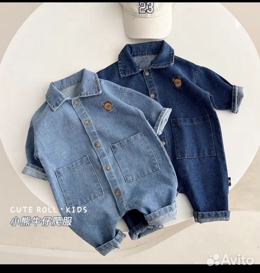 Комбинезон джинсовый детский